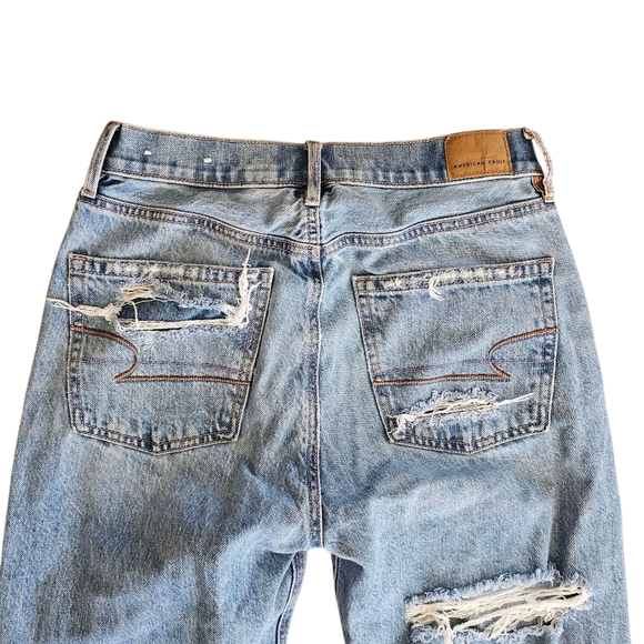 American Eagle Outfitters 90s Boyfriend Comfort Strerch Waistband Distress Jeans - Picture 4 of 8